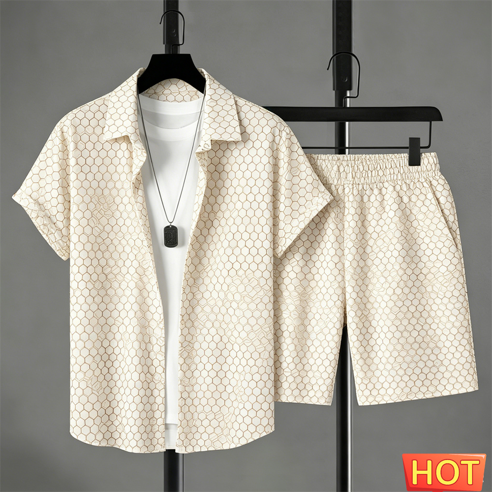 Summer Clothing Line - Summer Outfits Man Shirt Set Gradient