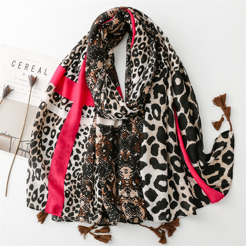 Summer Clothing Hijab - 2025 Autumn Women Scarf Cotton Leopard