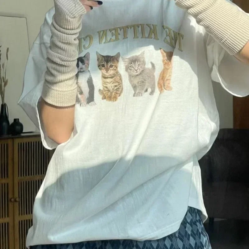 Summer Grunge Clothing - Kawaii Graphic T-Shirt 'The Kitten Club'