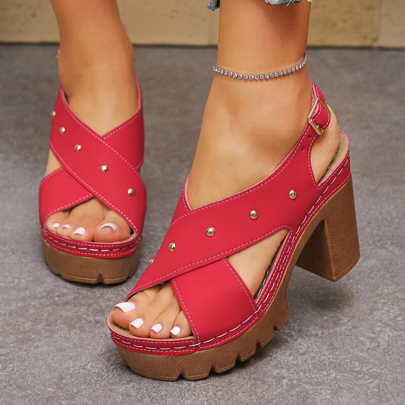 Summer Clothing Items - Vintage Super High Heel Cross Strap