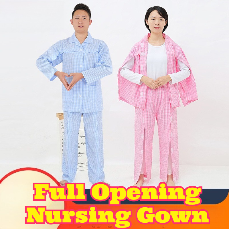 Full Open Stick Patient Pajama - đánh giá và giá Summer Clothing Wear