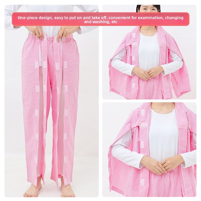 Full Open Stick Patient Pajama - đánh giá và giá Summer Clothing Wear