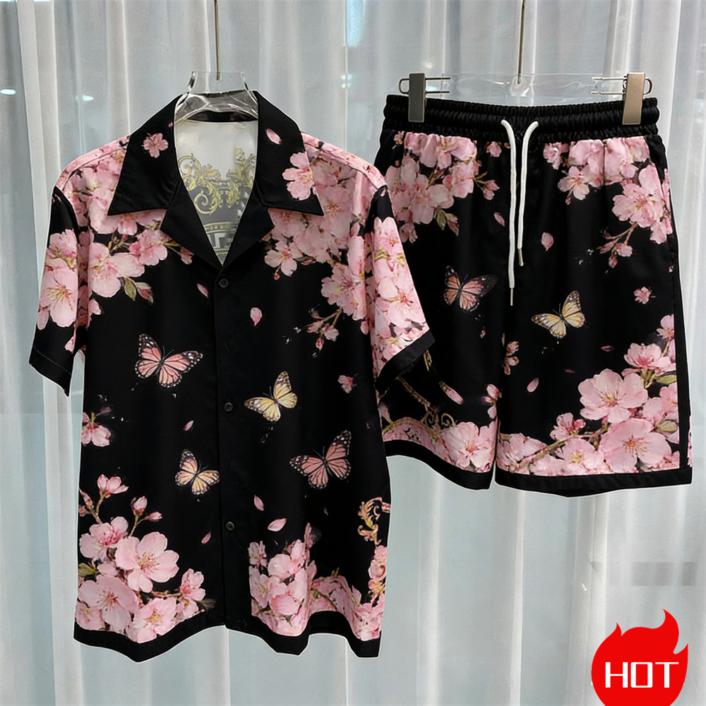 Digital printed men's set fash - đánh giá và giá Summer Clothing Line