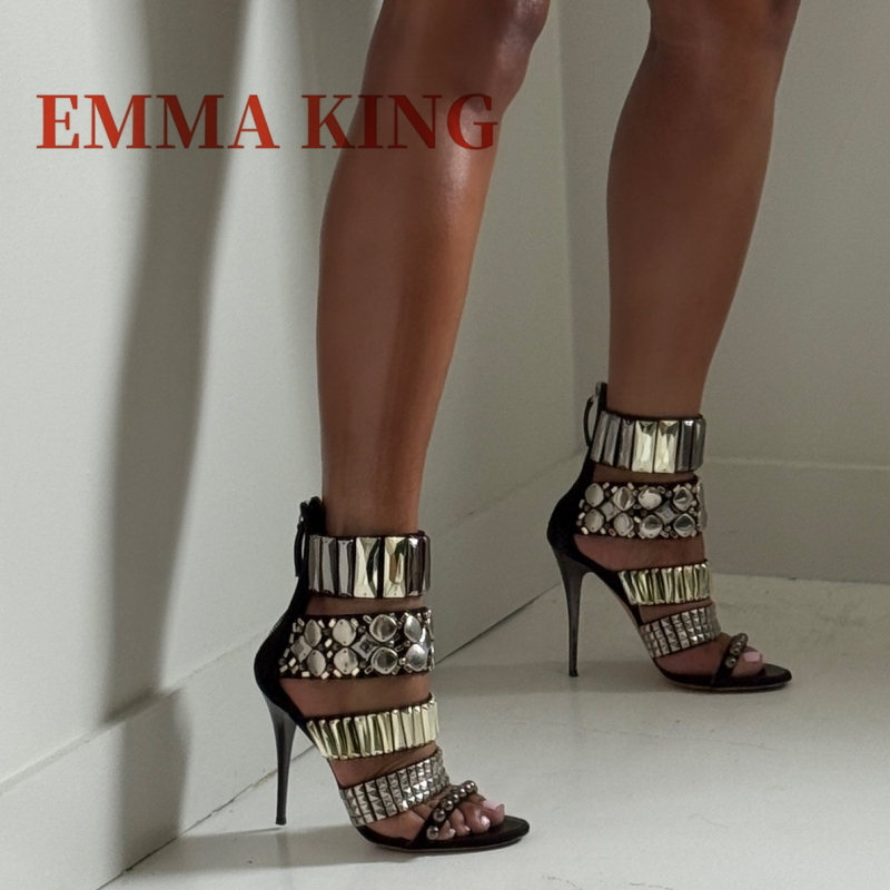 Black Embellished Ankle Strap  - đánh giá và giá Summer Clothing Items