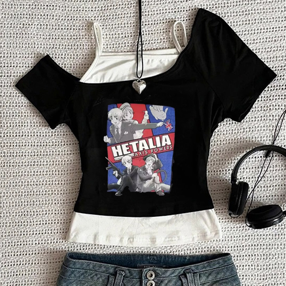 Hetalia crop top ladies street - đánh giá và giá Summer Grunge Clothing