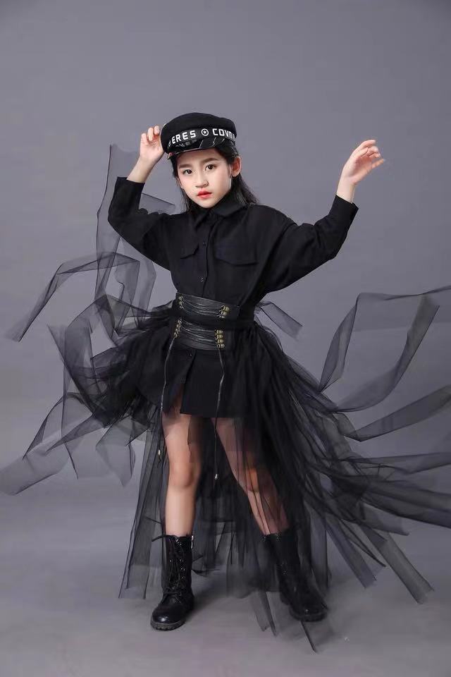 Children's Black Suit Girls Mo - đánh giá và giá Summer Clothing Model