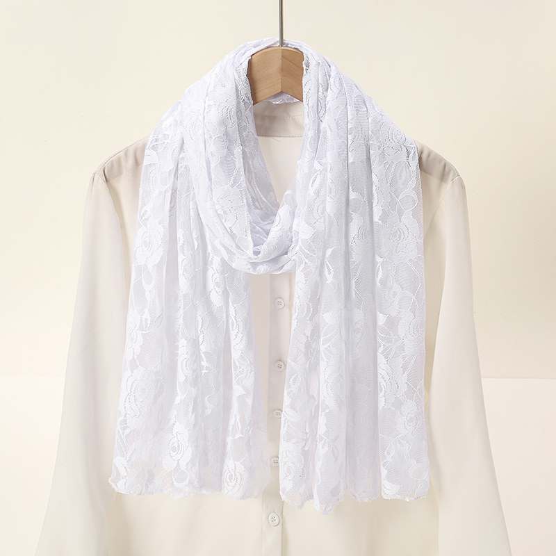 Lace Rose Scarf Long Towel Mus - đánh giá và giá Summer Clothing Hijab