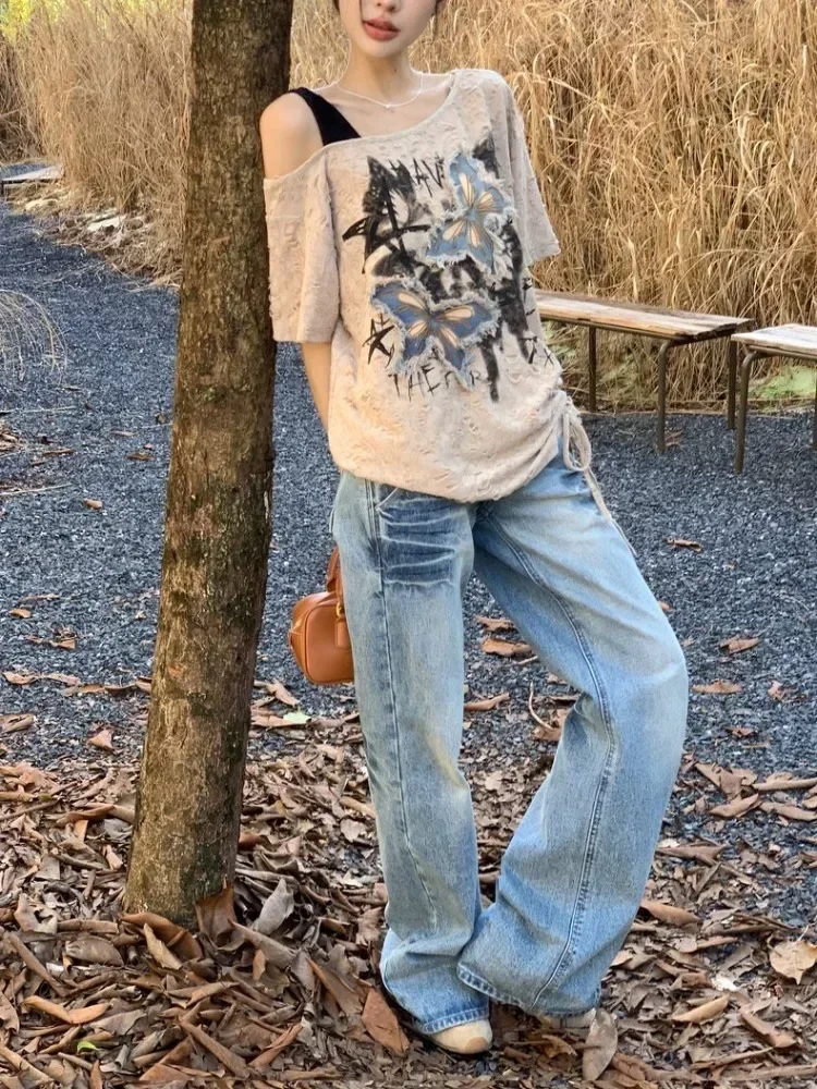 HOUZHOU Vintage Graphic T-shir - đánh giá và giá Summer Grunge Clothing