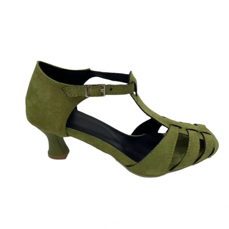 Women's Green Suede Kitten Hee - đánh giá và giá Summer Clothing Items