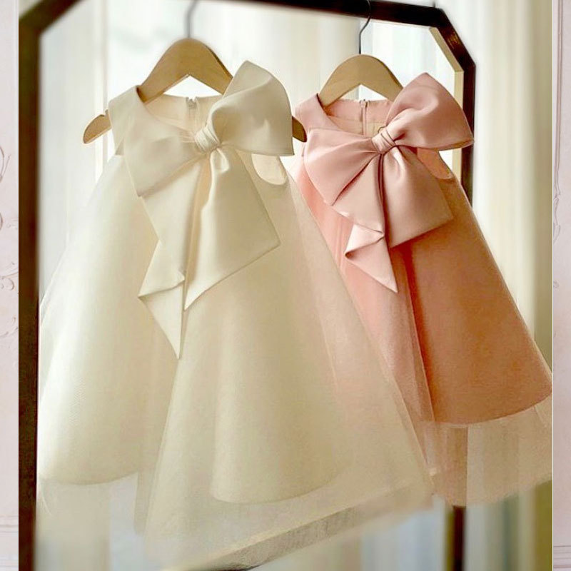 Mùa Hè 2021 Nơ Lớn Đầm Bé Gái  - đánh giá và giá Summer Clothing For Babies