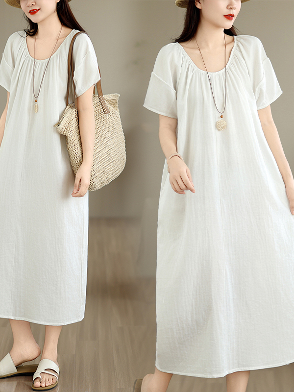 Summer New Casual Cotton Dress - đánh giá và giá Summer Clothing Outlet