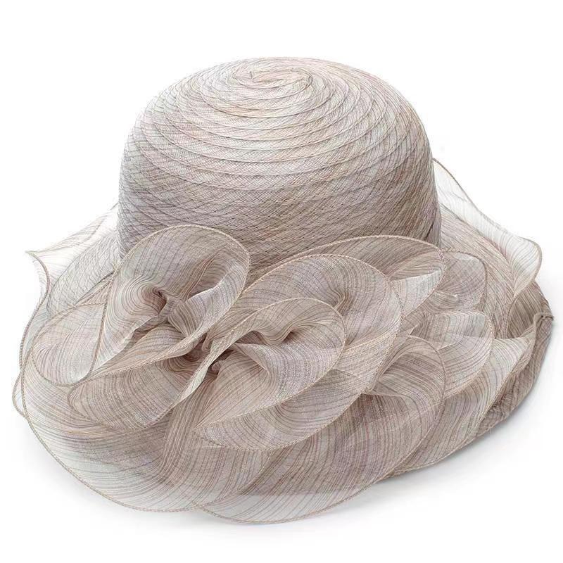 Women's Transparent Gauze Sun  - đánh giá và giá Sun Hat Wide Brim