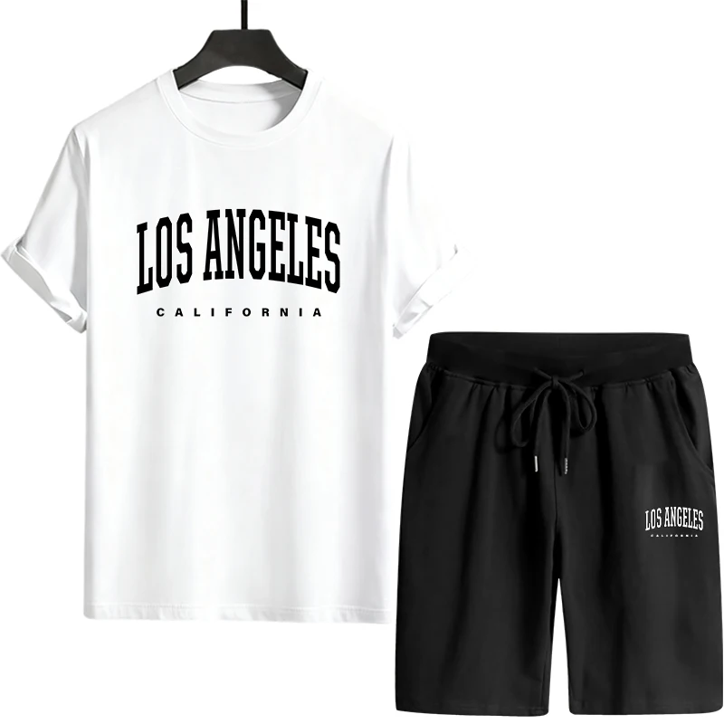 Mens T-shirt Tracksuit Print C - đánh giá và giá Summer Clothing Wear