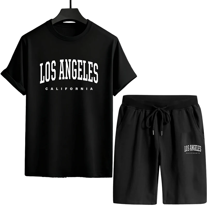Mens T-shirt Tracksuit Print C - đánh giá và giá Summer Clothing Wear