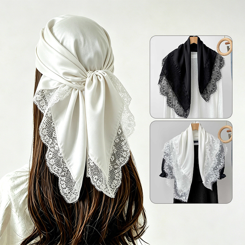 70x70cm Square Scarf Women Lac - đánh giá và giá Summer Clothing Hijab