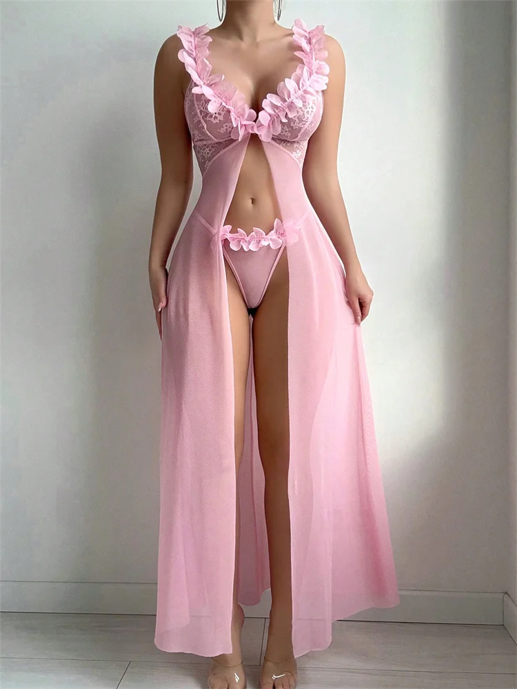 Pink Floral Sexy Nighties Wome - đánh giá và giá Summer Clothing Items