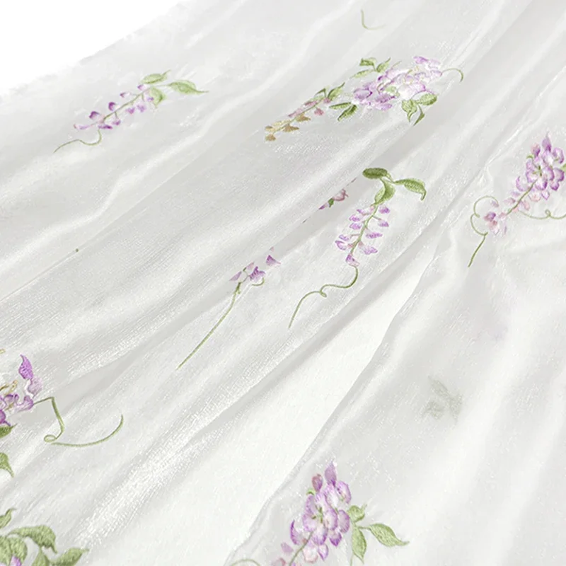 Wisteria Embroidery Fabric DIY - đánh giá và giá Summer Clothing For Babies