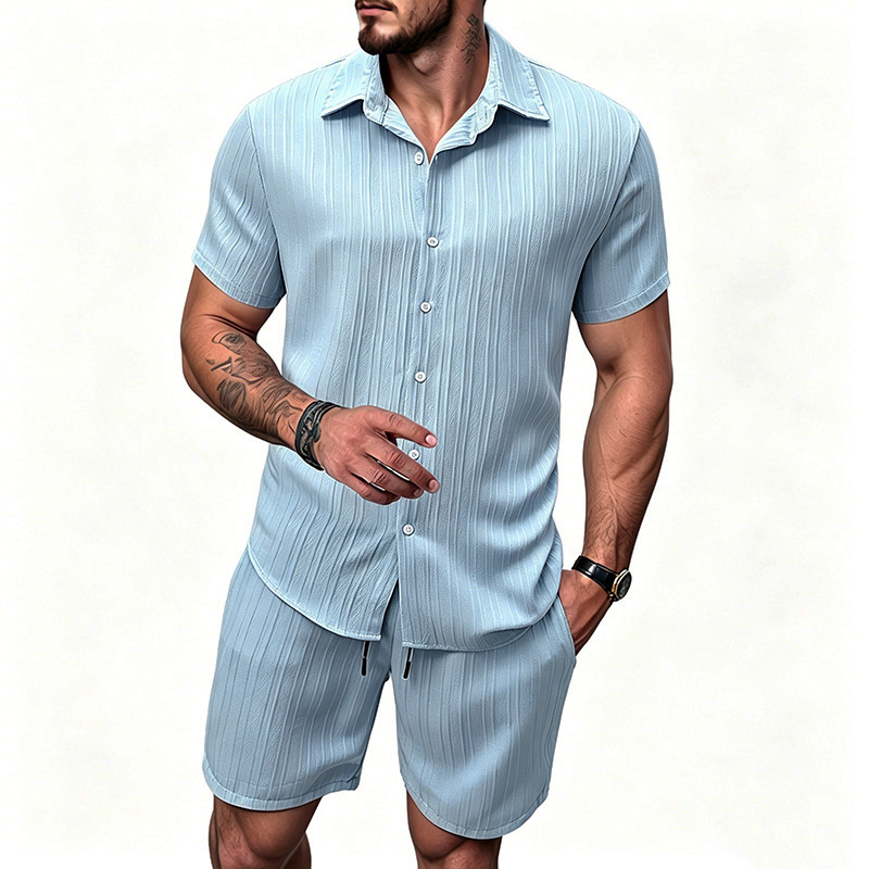 2026 New Men Vertical Wrinkle  - đánh giá và giá Summer Clothing Line