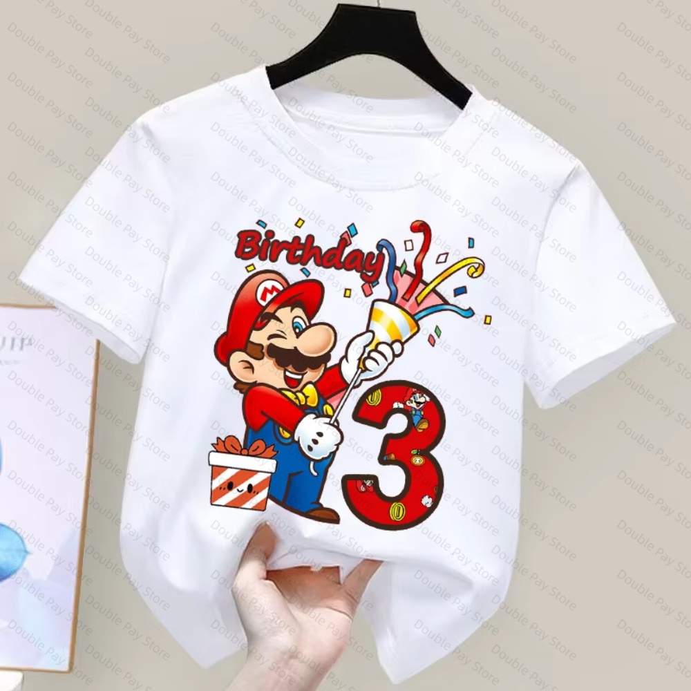 Kids Cartoon Mario Birthday Nu - đánh giá và giá Summer Clothing For Japan