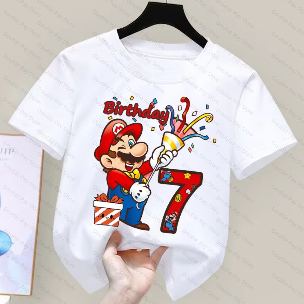 Kids Cartoon Mario Birthday Nu - đánh giá và giá Summer Clothing For Japan