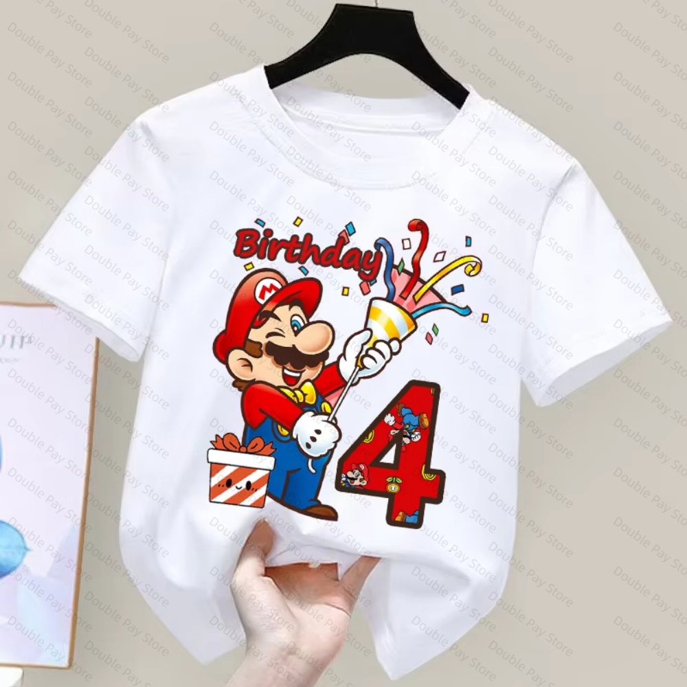 Kids Cartoon Mario Birthday Nu - đánh giá và giá Summer Clothing For Japan