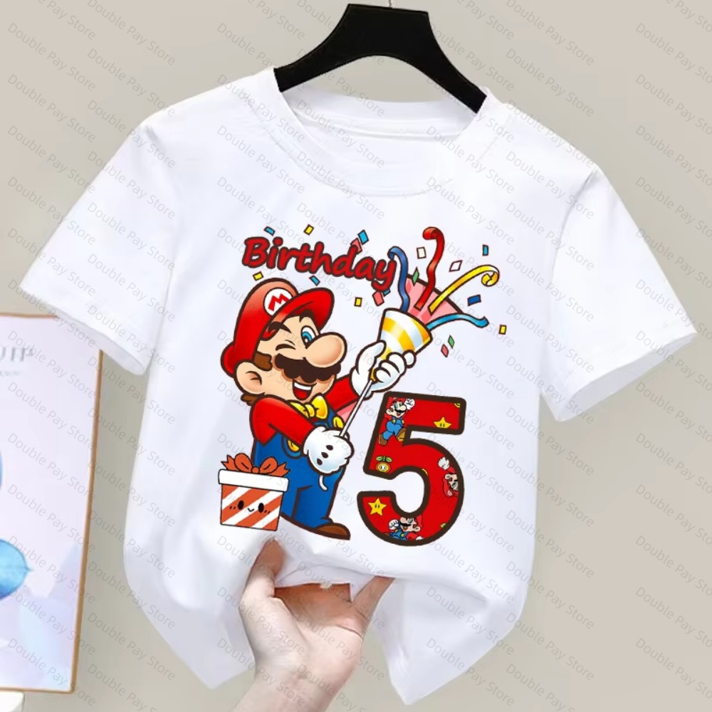 Kids Cartoon Mario Birthday Nu - đánh giá và giá Summer Clothing For Japan