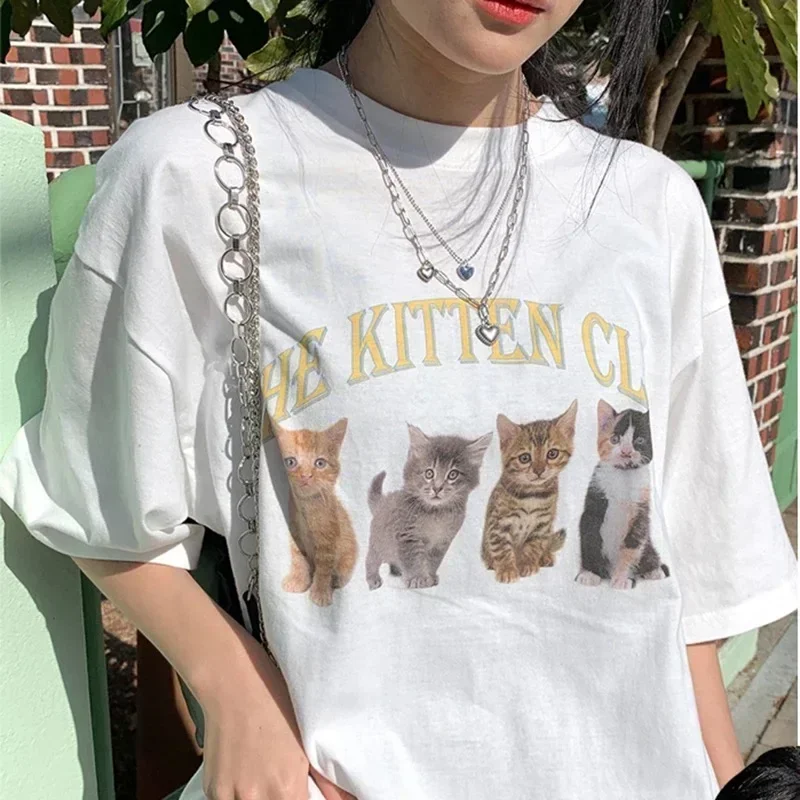 Kawaii Graphic T-Shirt 'The Ki - đánh giá và giá Summer Grunge Clothing