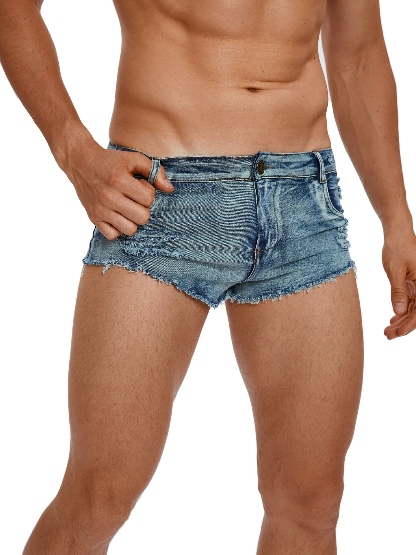 Men's Low Waist Jeans Shorts F - đánh giá và giá Summer Clothing Vintage
