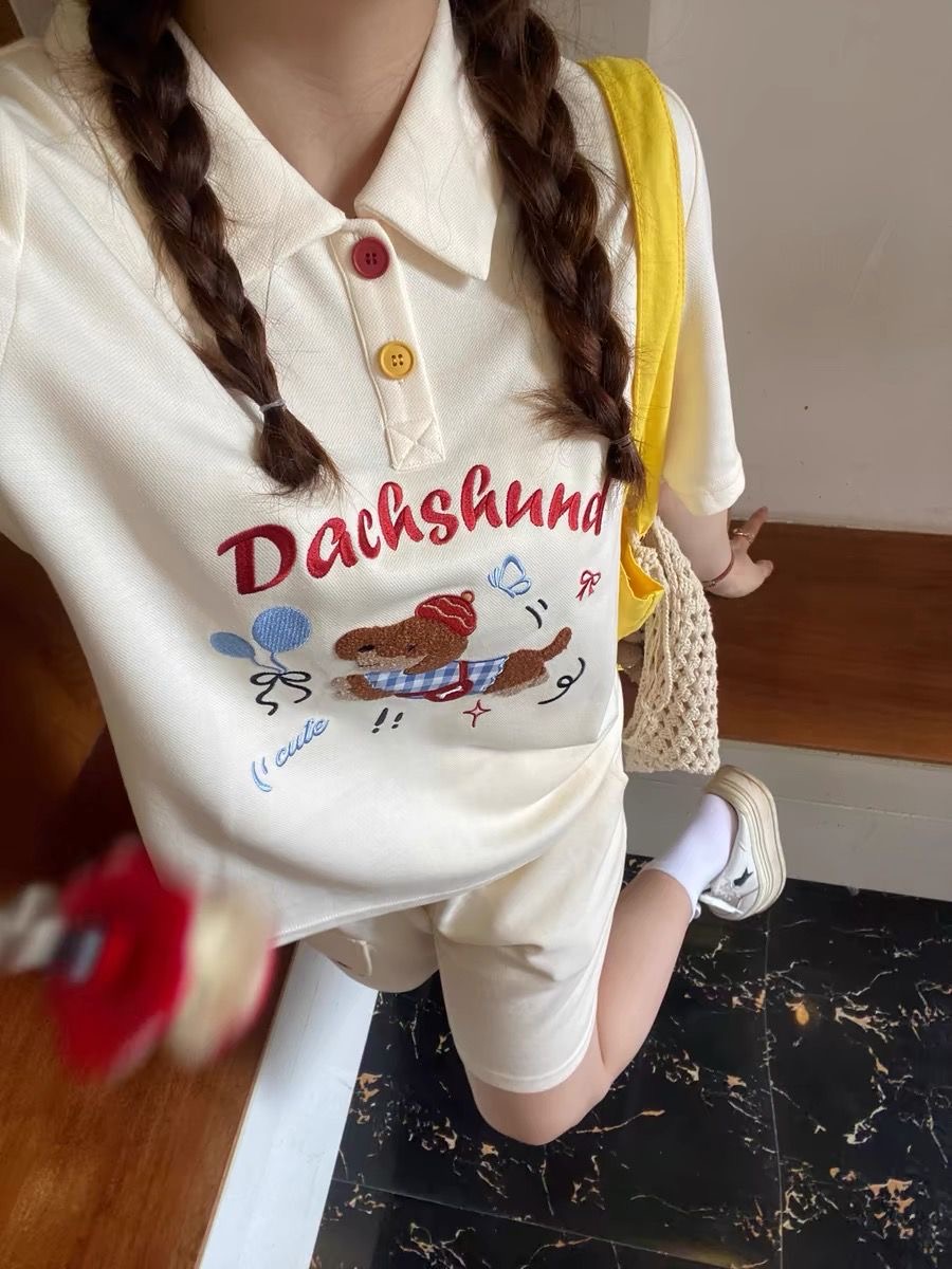 Kawaii Embroidery Dog Japan St - đánh giá và giá Summer Clothing For Japan