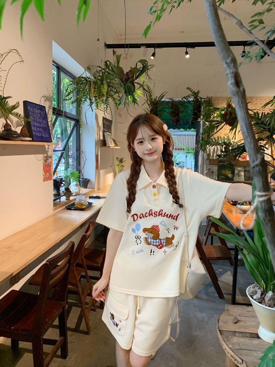 Kawaii Embroidery Dog Japan St - đánh giá và giá Summer Clothing For Japan